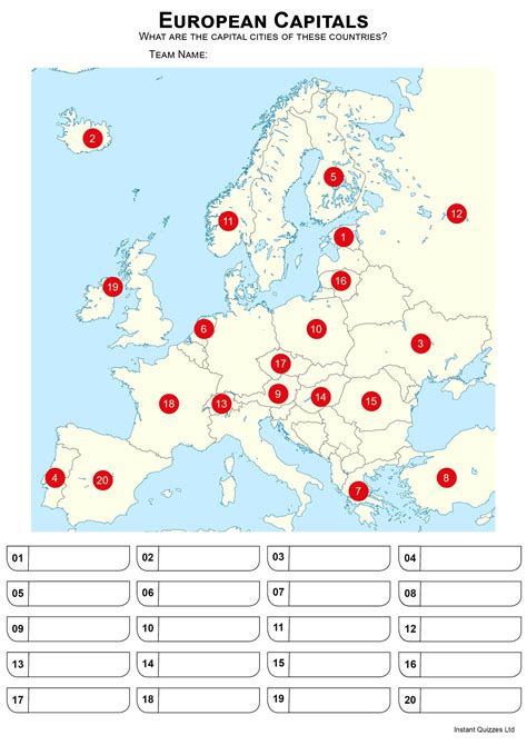 capital city quiz europe|Europe Capitals Quiz .
